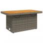 Preview: 4-tlg. Garten-Essgruppe mit Kissen Grau Poly Rattan