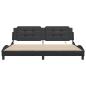 Preview: Bettgestell mit LED Schwarz 200x200 cm Kunstleder