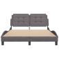 Preview: Bettgestell mit LED Grau 140x190 cm Kunstleder