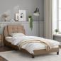 Preview: Bettgestell mit Kopfteil Cappuccino-Braun 80x200 cm Kunstleder