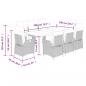 Preview: 9-tlg. Garten-Essgruppe mit Kissen Schwarz Poly Rattan