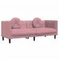 Preview: 3-tlg. Sofagarnitur mit Kissen Rosa Samt