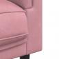 Preview: 3-tlg. Sofagarnitur mit Kissen Rosa Samt