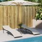 Preview: Sonnenliege mit Kissen Schwarz 55x199x50 cm Poly Rattan