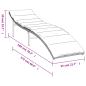 Preview: Sonnenliege mit Kissen Schwarz 55x199x50 cm Poly Rattan