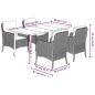 Preview: 5-tlg. Garten-Essgruppe mit Kissen Beige Poly Rattan