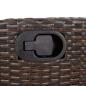 Preview: 7-tlg. Garten-Essgruppe mit Kissen Braun Poly Rattan
