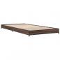 Preview: Bettgestell Braun Eichen-Optik 90x200 cm Holzwerkstoff Metall