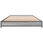 Preview: Bettgestell Grau Sonoma 75x190 cm Holzwerkstoff und Metall
