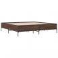 Preview: Bettgestell Braun Eichen-Optik 200x200 cm Holzwerkstoff Metall