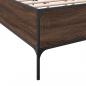 Preview: Bettgestell Braun Eichen-Optik 200x200 cm Holzwerkstoff Metall