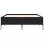 Preview: Bettgestell Schwarz 140x190 cm Holzwerkstoff und Metall