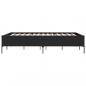 Preview: Bettgestell Schwarz 140x190 cm Holzwerkstoff und Metall