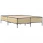 Preview: Bettgestell Sonoma-Eiche 120x190 cm Holzwerkstoff und Metall