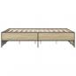 Preview: Bettgestell Sonoma-Eiche 140x190 cm Holzwerkstoff und Metall