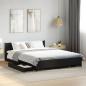 Preview: Bettgestell mit Schubladen Schwarz 120x200 cm Holzwerkstoff