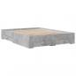 Preview: Bettgestell mit Schubladen Betongrau 160x200 cm Holzwerkstoff