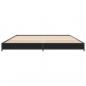 Preview: Bettgestell Schwarz 135x190 cm Holzwerkstoff und Metall