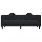 Preview: Sofa mit Kissen 3-Sitzer Schwarz Samt