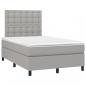 Preview: Boxspringbett mit Matratze Hellgrau 120x190 cm Stoff