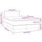 Preview: Boxspringbett mit Matratze & LED Blau 120x190 cm Stoff