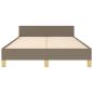 Preview: Bettgestell mit Kopfteil Taupe 120x190 cm Stoff