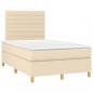 Preview: Boxspringbett mit Matratze Creme 120x190 cm Stoff