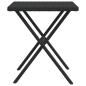 Preview: Sonnenliegen 2 Stk. mit Tisch Schwarz Poly Rattan