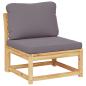 Preview: 6-tlg. Garten-Lounge-Set mit Kissen Massivholz Akazie