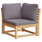 Preview: Gartensofa mit Kissen 2-Sitzer Massivholz Akazie