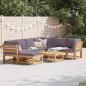 Preview: ARDEBO.de - 8-tlg. Garten-Lounge-Set mit Kissen Massivholz Akazie