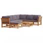 Preview: 8-tlg. Garten-Lounge-Set mit Kissen Massivholz Akazie