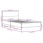 Preview: Bettgestell Sonoma-Eiche 90x190 cm Holzwerkstoff und Metall