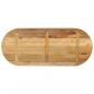 Preview: Tischplatte 100x50x2,5 cm Oval Raues Massives Mangoholz