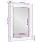 Preview: Badspiegel 50x70x2,5 cm Massivholz Mango und Glas