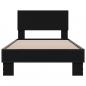 Preview: Bettgestell Schwarz 90x200 cm Holzwerkstoff und Metall