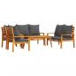 Preview: 5-tlg. Garten-Lounge-Set mit Kissen Massivholz Akazie