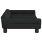 Preview: Hundebett Schwarz 100x50x21 cm Samt