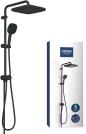 Preview: GROHE Vitalio Comfort 250 Flex Duschsystem, mit Umstellung, Wandmontage, Quickfix, mattschwarz (266982431)