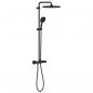 Preview: ARDEBO.de GROHE Vitalio Comfort 250 Duschsystem mit Thermostatbatterie, Wandmontage, Quickfix, mattschwarz (266962431)