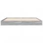 Preview: Bettgestell Grau Sonoma 150x200 cm Holzwerkstoff