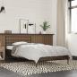 Preview: ARDEBO.de - Bettgestell Braun Eichen-Optik 100x200 cm Holzwerkstoff Metall