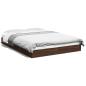Preview: ARDEBO.de - Bettgestell Braun Eichen-Optik 140x200 cm Holzwerkstoff