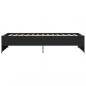 Preview: Bettgestell Schwarz 90x200 cm Holzwerkstoff und Metall