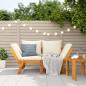 Preview: ARDEBO.de - Gartenbank mit Kissen 2-in-1 Massivholz Akazie