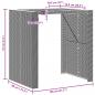 Preview: Gartentisch mit Holzplatte Schwarz 105x80x110 cm Poly Rattan