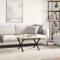 Preview: Couchtisch-Gestell in X-Form 60x40x38 cm Gusseisen