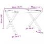 Preview: Couchtisch-Gestell in X-Form 50x40x38 cm Gusseisen
