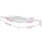 Preview: Bettgestell Grau Sonoma 75x190 cm Holzwerkstoff