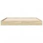 Preview: Bettgestell Sonoma-Eiche 160x200 cm Holzwerkstoff